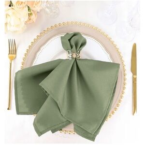 (74) 17”x17” Sage Green Cloth Napkins